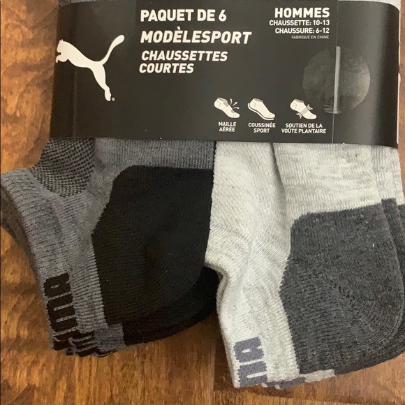 Puma Underwear & Socks Puma Mens Sportstyle Low Cut Socks 6 Pack